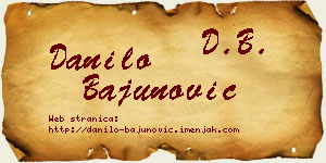 Danilo Bajunović vizit kartica